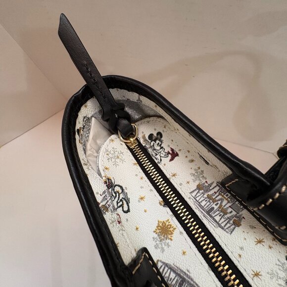 Dooney & Bourke Disney Parks Winter Wonderland Christmas Holiday Tote Purse BNWT - Picture 8 of 13